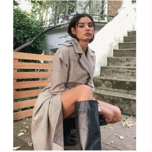 All Saints Chiara Check Plaid Coat